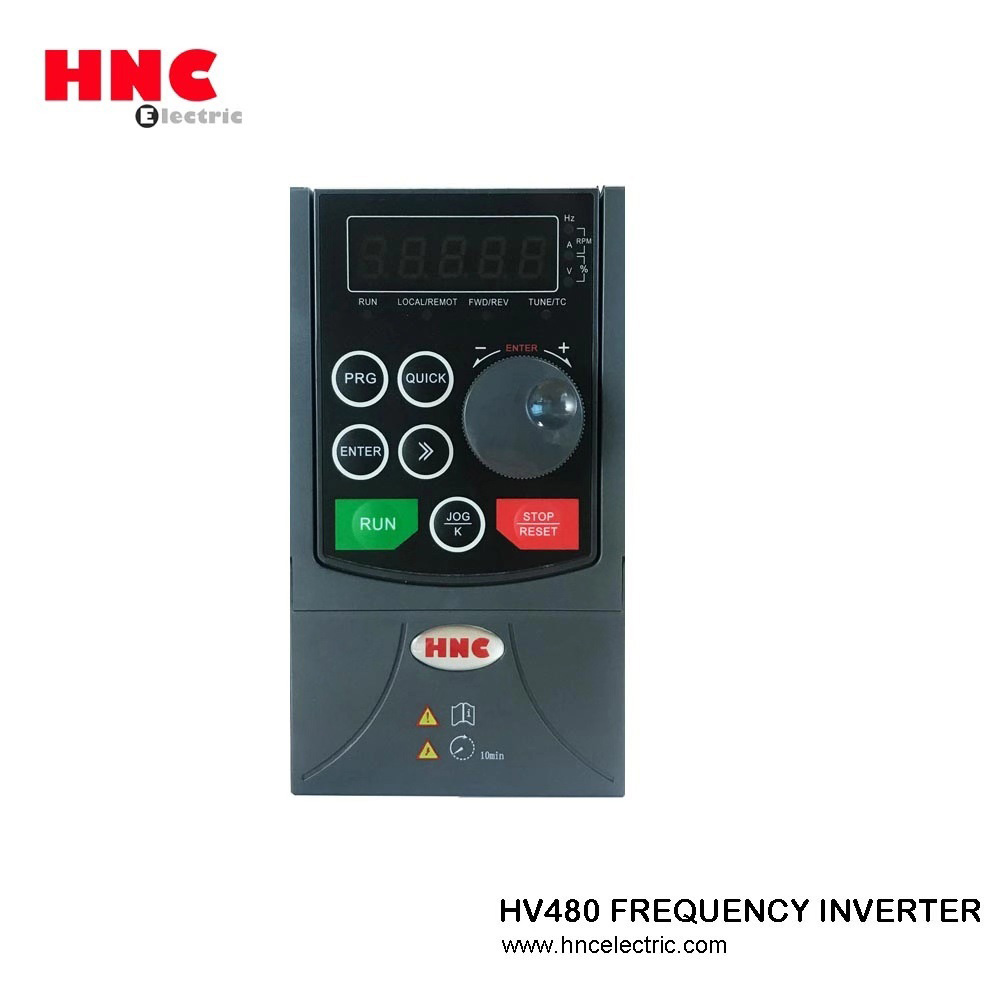 HV480-055G3 VARIADOR DE FRECUENCIA TRIFASICO 380-440 VAC DE 75 HP, 55 KW, CORRIENTE DE ENTRADA 124 AMP, CORRIENT